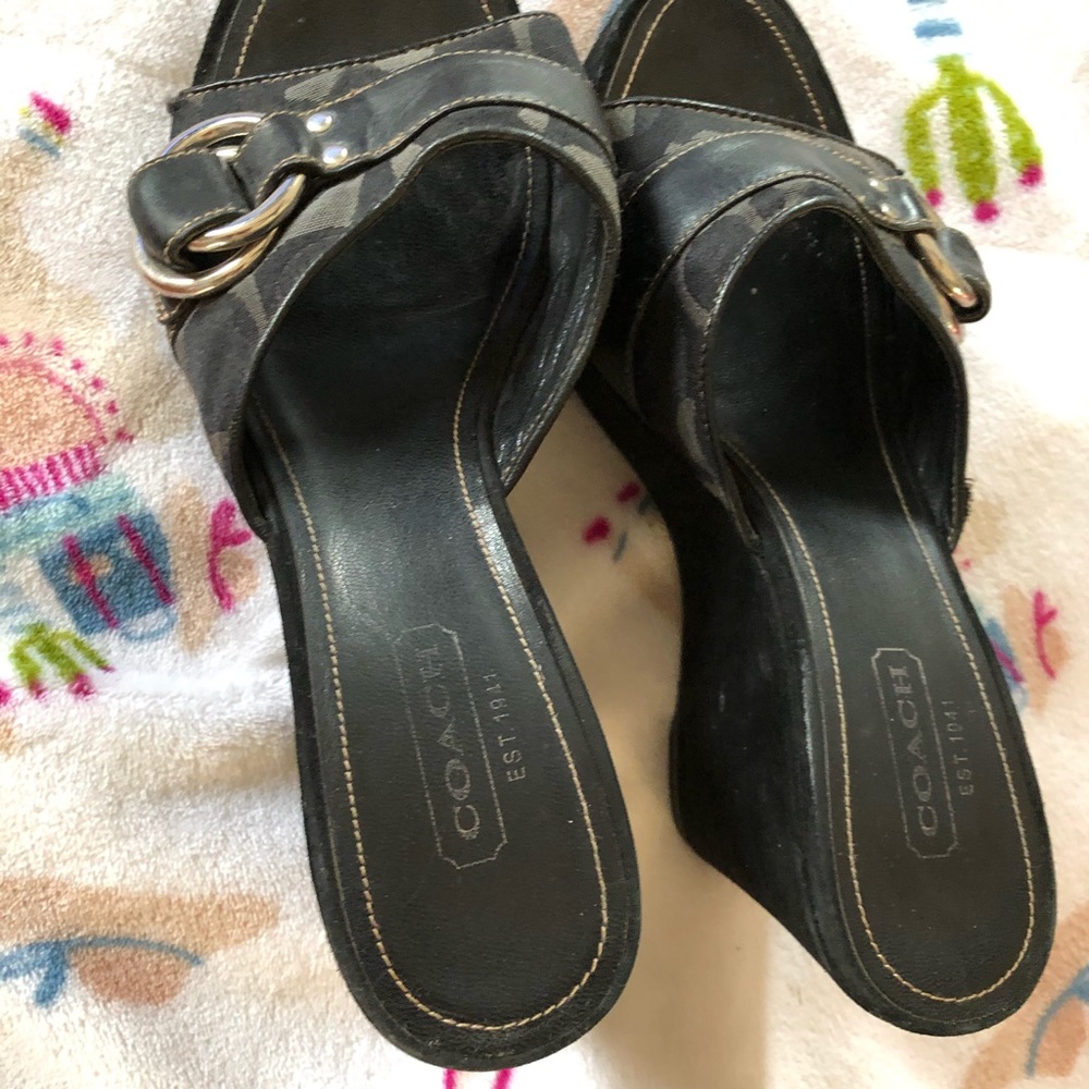 Coach black heels